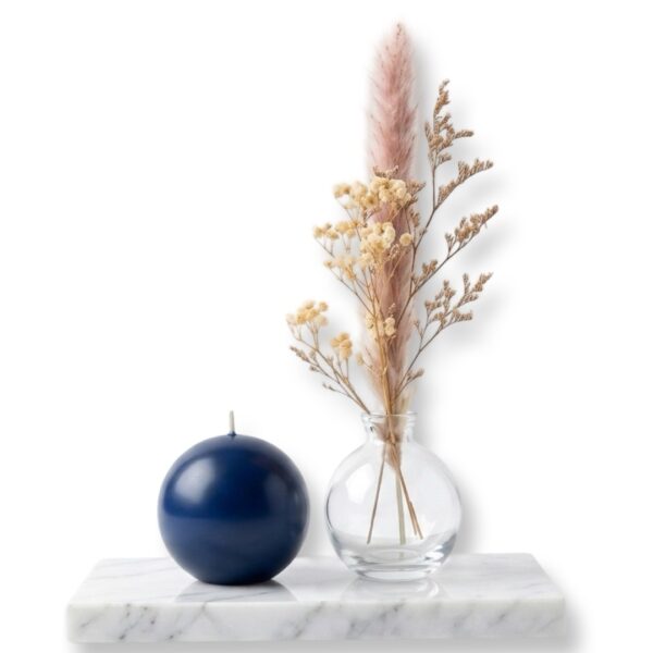 Ronari Home-מארז מעוצב נר כדור כחול ואגרטל