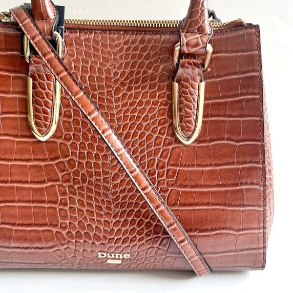 Dune London’s | תיק קרוקו חום דיון לונדון