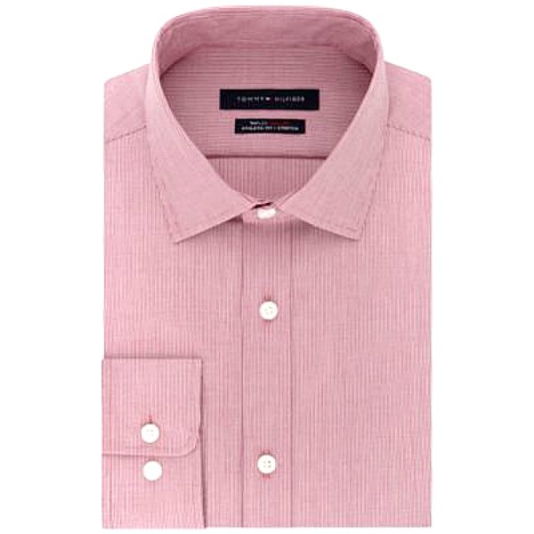 Tommy Hilfiger | חולצת פס דק בורדו לבן טומי הילפיגר