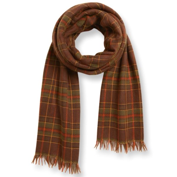 Patricia Nash | צעיף חום משבצות מעוצב פטריציה נאש