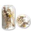 Ronari Home-פמוט זכוכית יוקרתי כדור מעוצב בפרחים מיובשים