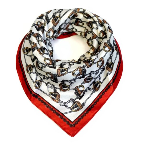 Seta | צעיף פייר צבעוני פס כתום סטה