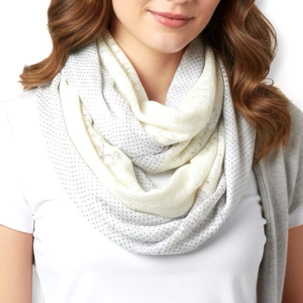 Echo | צעיף אינפיניטי לבן אצ’ו