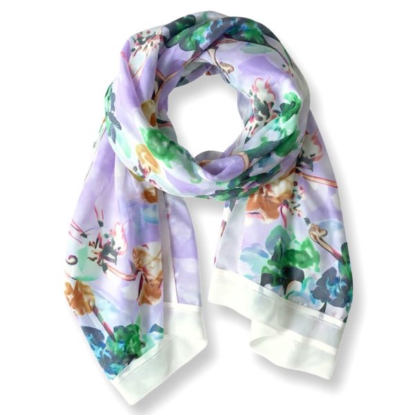 Cejon | צעיף גדול לילך פרחוני סג’ון