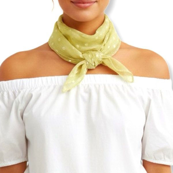 Ronari Scarf | צעיף דוטס קטן אופנתי צהוב