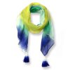 Ronari Scarf | צעיף גדול כחול/ירוק/צהוב