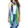 Ronari Scarf | צעיף גדול כחול/ירוק/צהוב