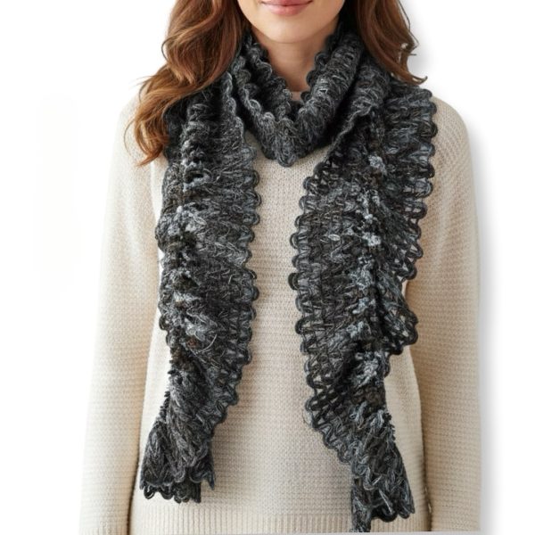 Charter Club | צעיף שניל סרוג שחור-לבן צ׳רטר קלאב