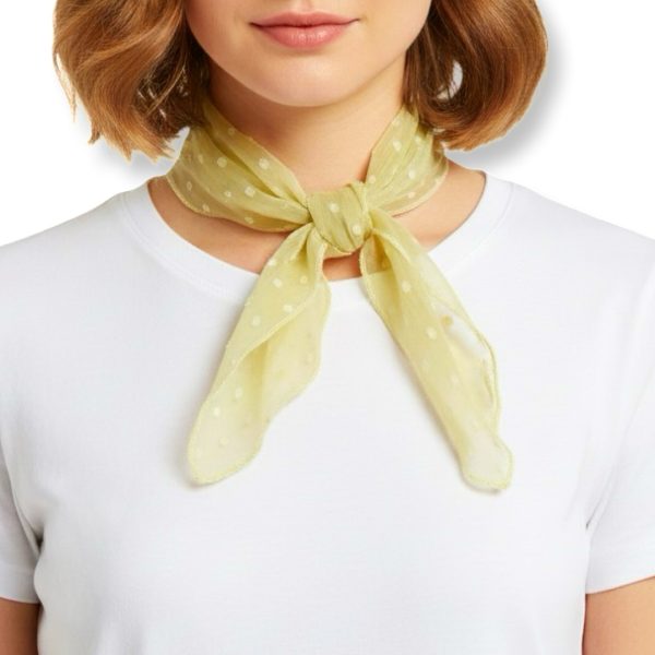 Ronari Scarf | צעיף דוטס קטן אופנתי צהוב
