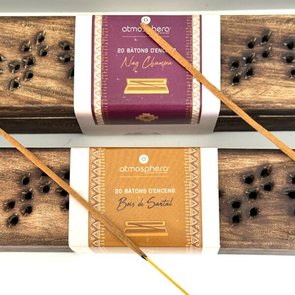 Incense | מעמד/קלמר לקטורות מעץ מנגו הקטורת כולל קטורות נאג צ’מפה