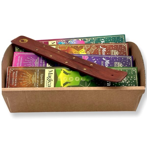 Incense | מארז 4 קטורות הימלאי פרימיום ״טיהור זימון שפע ואהבה״ ומעמד קטורת