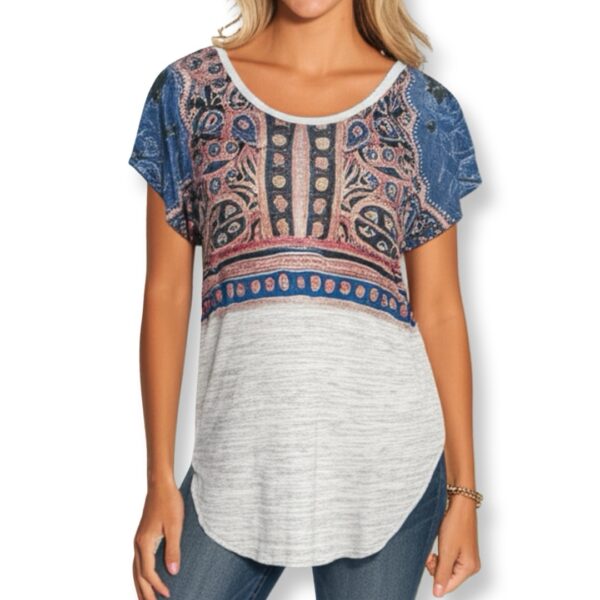 Lucky Brand | חולצה בוהמיק לאקי בראנד