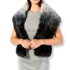 Ronari Scarf | צעיף פרווה שחור/אפור