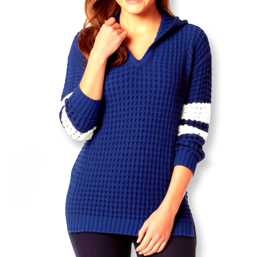 UltraFlirt | סריג/קפוצ’ון אוקספורד כחול אולטראפלירט