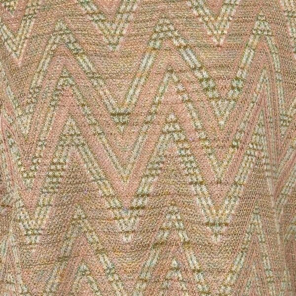 Missoni | חולצת סריג מנצנצת בטקסטורת זיג-זג פינקגולד מיסוני