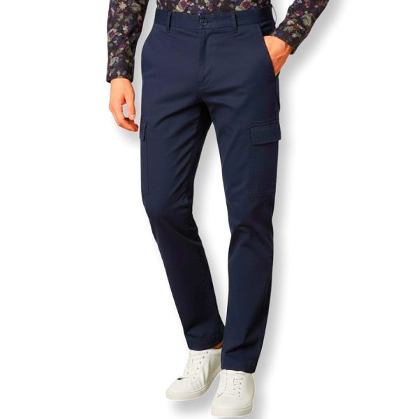 Perry Ellis | מכנס אופנתי כחול כיסים בצדדים פרי אליס