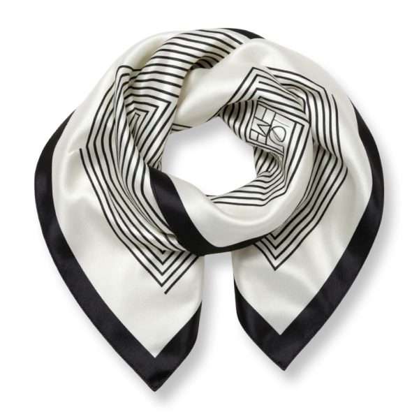 Seta | צעיף משי אבסטרקט אופוויט עם מסגרת שחורה סטה