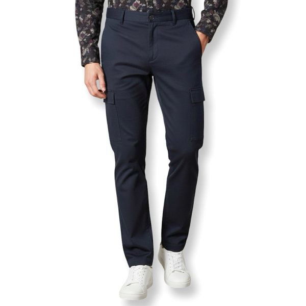 Perry Ellis | מכנס אופנתי כחול כיסים בצדדים פרי אליס