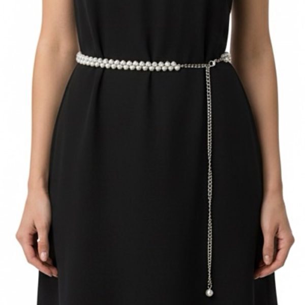 LeaLab | חגורת שרשרת פנינים כפולה ליאלב