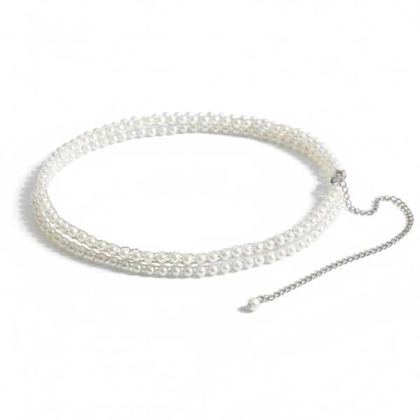 LeaLab | חגורת שרשרת פנינים כפולה ליאלב