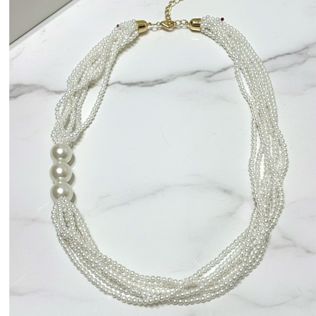 Joyas -מחרוזת ״פנינים״ ארוכה טריו חרוזים מודרנית ג'ויה