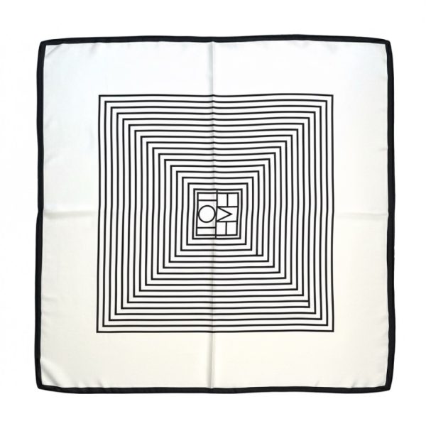 Seta | צעיף משי אבסטרקט אופוויט עם מסגרת שחורה סטה