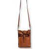 LeaLab | תיק צד מיני-וינטג מעור טבעי עם אבזם צבע קאמל ליאלב