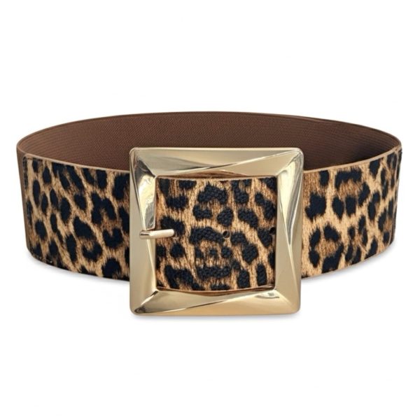 LeaLab | חגורה רחבה נמתחת מנומרת ליאלב