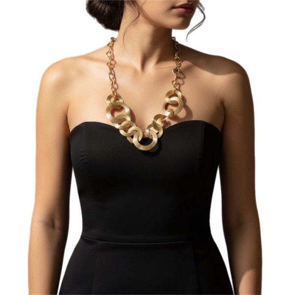 Joyas -שרשרת לינקים עבים מוזהבים ג'ויה