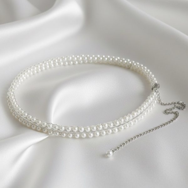 LeaLab | חגורת שרשרת פנינים כפולה ליאלב