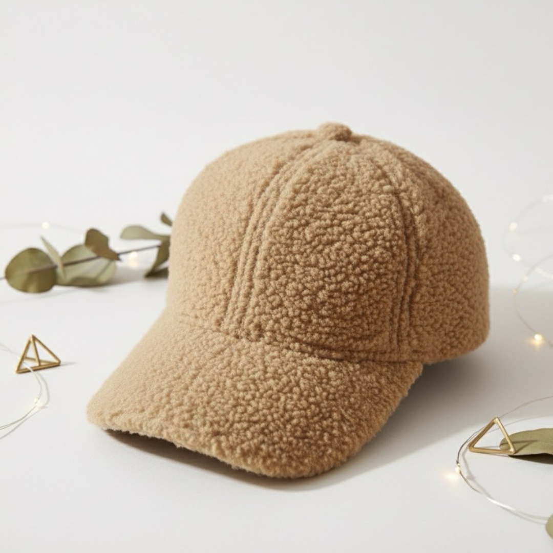 S&J | כובע קסקט טדי אופנתי צבע בז' סי אנד ג׳י