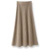 J-Clair | חצאית ריב ארוכה סרוגה ונוחה צבע בז׳-טאופ ג׳וקלייר
