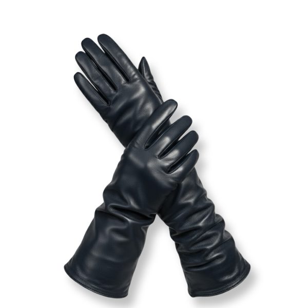 S&J | כפפות עור ארוכות "ונוס" שחורות סי אנד ג׳י