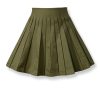 J-Clair | חצאית מיני סרוגה פליסה איי ליין צבע ירוק-זית ג׳וקלייר