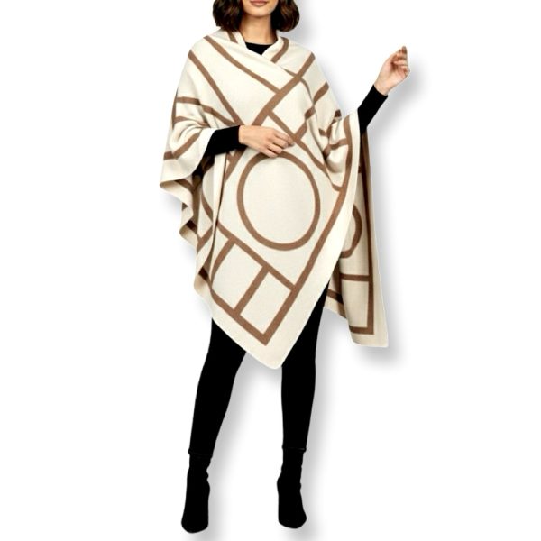 Luna-Chiara | צעיף-שאל גדול יוקרתי צבע טאופ אופוויט-חום קיארה