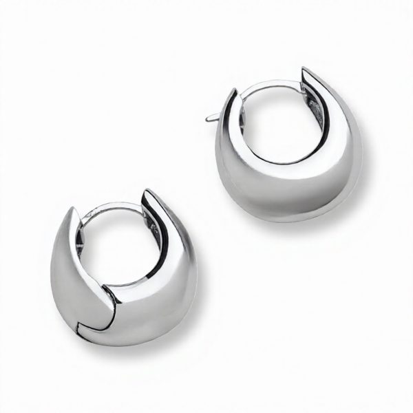 Ronari-עגילי חישוק כסף סטירס אופנתיים