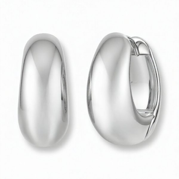 Ronari-עגילי חישוק כסף סטירס אופנתיים