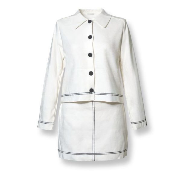 J-Clair | חליפת סריג אלגנטית יוקרתית ז'קט וחצאית מיני ג׳וקלייר