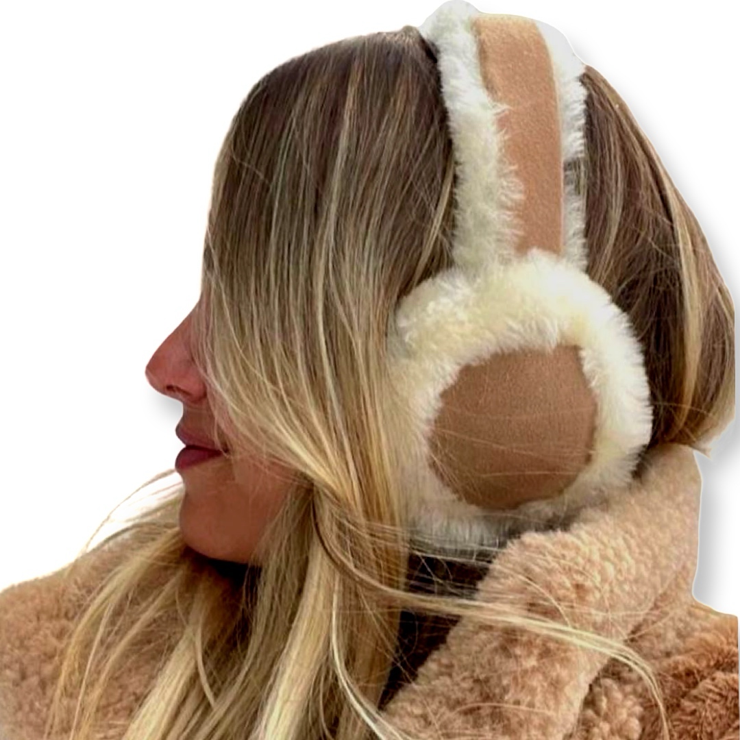 Ciel écarlate | מחמם אוזניים פרוותי אופנתי צבע חום סיאל אקרלט