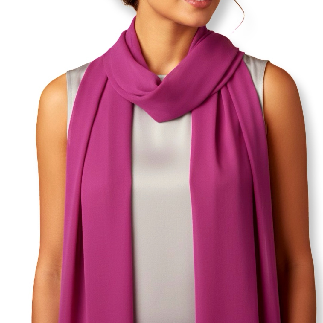 Sandro Ferrone | צעיף שיפון יוקרתי בגוון פוקסיה סנדרו פרונה