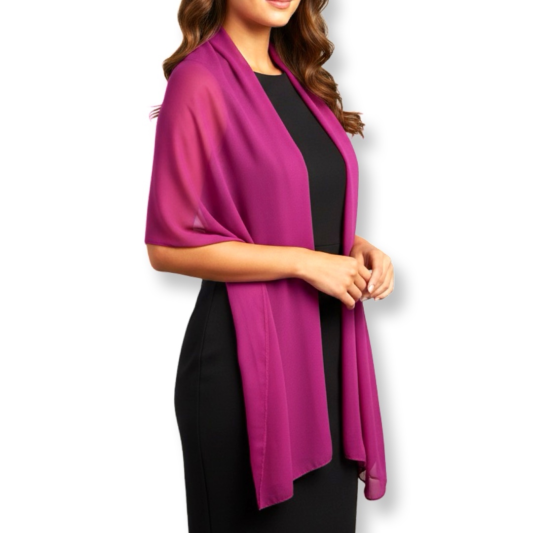 Sandro Ferrone | צעיף שיפון יוקרתי בגוון פוקסיה סנדרו פרונה