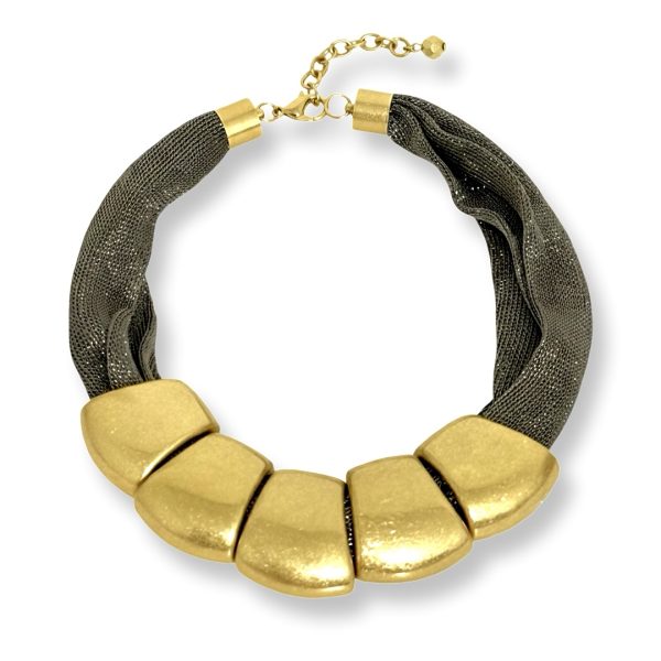 Joyas -שרשרת "אורבן-אלגנס" אופנתית צבע שחור ג'ויה