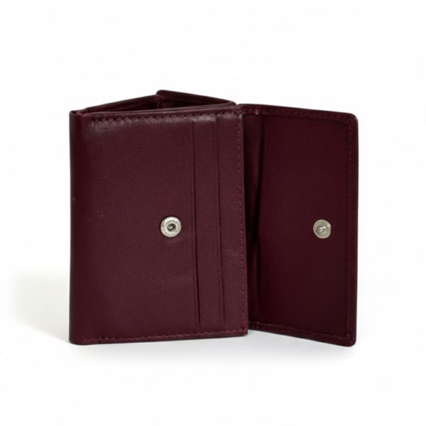 LeaLab | ארנק מיני מעור בורדו יוקרתי ליאלב