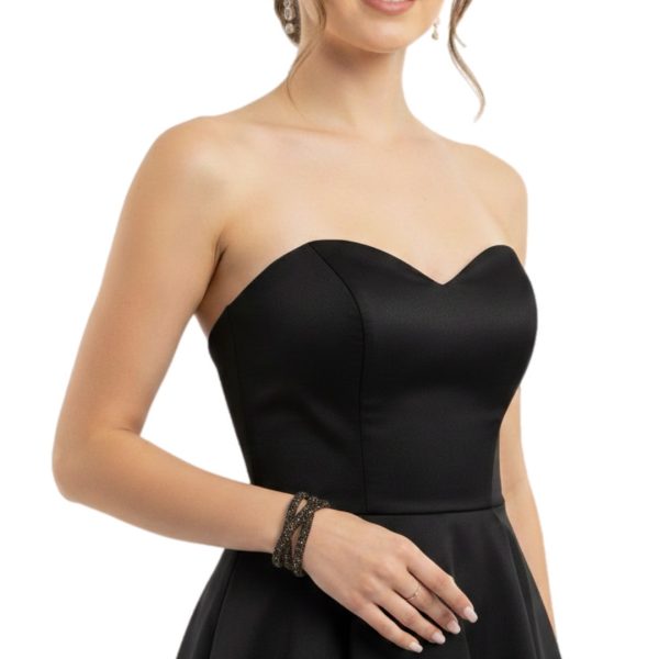 Joyas -צמיד ספירלה טריו גלאם משובץ קריסטלים וחרוזים שחור ג'ויה