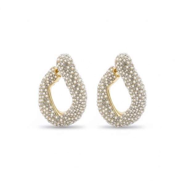 Joyas -עגילים מרשימים עגילים מרשימים צבע זהב ג'ויה