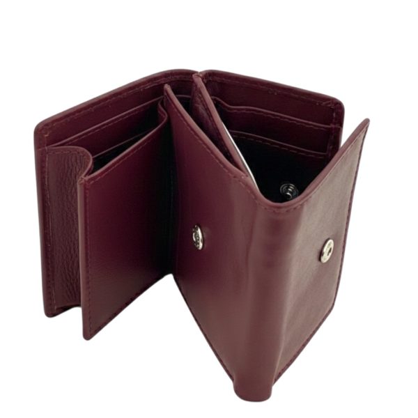 LeaLab | ארנק מיני מעור בורדו יוקרתי ליאלב