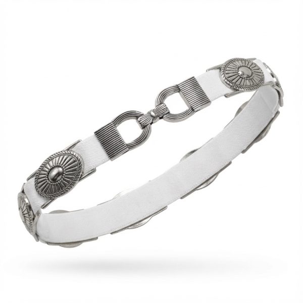 LeaLab | חגורת מותן נמתחת בגימור יוקרתי צבע לבן ליאלב