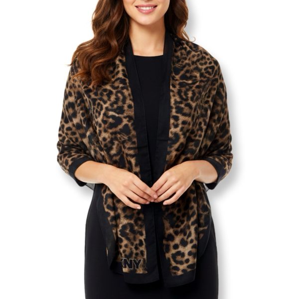 DKNY-Donna Karan | צעיף גדול יוקרתי מנומר דונה קארן