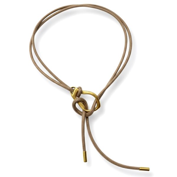 LeaLab | חגורת קשירה מעוצבת ואלגנטית עם אבזם זהב צבע טאופ ליאלב