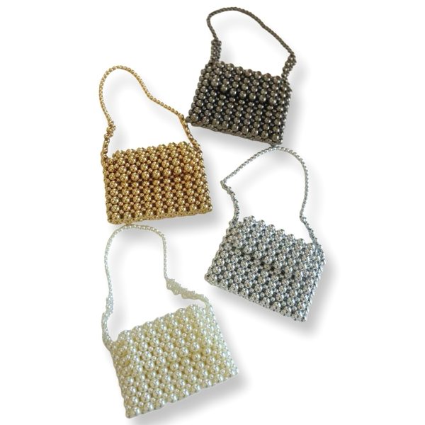 LeaLab | Pearl Glam תיק ערב מיני צבע אופוויט ליאלב